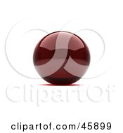 Poster, Art Print Of Reflective Red Sphere With A Shadow