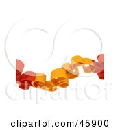 Poster, Art Print Of Red And Orange Curly Wave