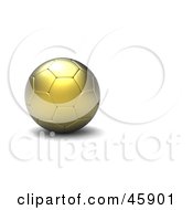 Poster, Art Print Of Still Golden 3d Soccer Ball