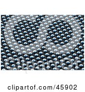 Royalty Free RF Clipart Illustration Of A Background Of Black And Blue Marbles In Diagonal Rows