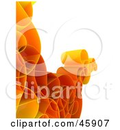 Poster, Art Print Of Red And Orange Curly Network Wave