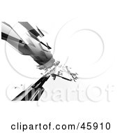Royalty Free RF Clipart Illustration Of A Flash Of A Futuristic Gray 3d Structure