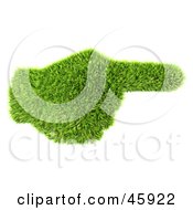 Poster, Art Print Of Green 3d Grass Hand Pointing To The Right