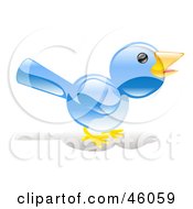Poster, Art Print Of Chatty Blue Bird Chirping