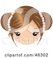 Poster, Art Print Of Girl With Dirty Blond Hair Wearing Floral Accessories