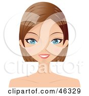 Royalty Free RF Clipart Illustration Of A Pretty Woman With Her Hair Cut To Her Chin