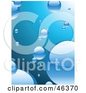 Poster, Art Print Of Background Of Shiny Bubbles In Blue Water
