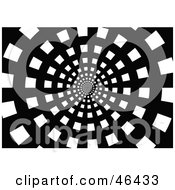 Royalty Free RF Clipart Illustration Of A Thick Black Tunnel With White Openings Leading Off Into The Distance by dero