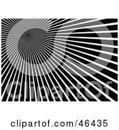 Poster, Art Print Of Black And White Optical Illusion Ray Background