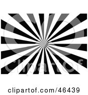 Royalty Free RF Clipart Illustration Of A Black And White Optical Illusion Burst Background by dero