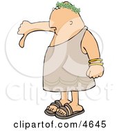 Poster, Art Print Of Disagreeing Emperor Pointing His Thumb Down