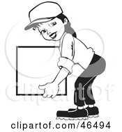 Friendly Black And White Delivery Woman Carrying A Blank Box