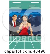 Poster, Art Print Of Happy Hispanic Couple Blowing On Dice And Gambling In A Casino