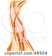 Royalty Free RF Clipart Illustration Of A Vertical Orange Wave On White
