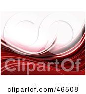 Royalty Free RF Clipart Illustration Of A Dark Red Wave On A White Background