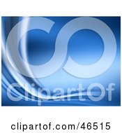 Royalty Free RF Clipart Illustration Of A Smooth Liquid Blue Wave Curving Along The Left And Bottom Edges Of A Background
