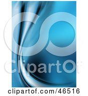 Poster, Art Print Of Curved Blue Wave Background Border