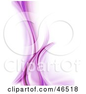 Poster, Art Print Of Vertical Flowing Purple Wave On White