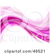 Royalty Free RF Clipart Illustration Of A Pink Swoosh Wave On White