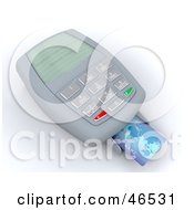 Royalty Free RF Clipart Illustration Of A Credit Card Resting On A Machine Reading Transaction Complete by KJ Pargeter
