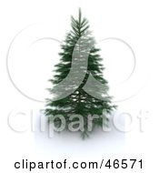 Poster, Art Print Of 3d Green Christmas Tree Before Decorations