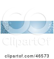 Poster, Art Print Of Blue Horizontal Floral Panel Or Blank Website Header