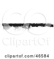 Royalty Free RF Clipart Illustration Of A Black Grunge Border Element With Halftone Marks