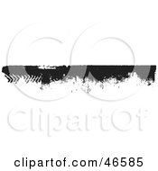 Royalty Free RF Clipart Illustration Of A Black Grunge Border Element With Tread Marks by KJ Pargeter