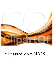 Poster, Art Print Of Abstract Orange Wave Background On White