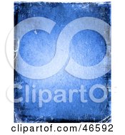 Royalty Free RF Clipart Illustration Of A Blue Grunge Textured Background With A Darker Border