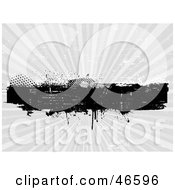 Royalty Free RF Clipart Illustration Of A Dripping Grunge Text Box On A Bursting Gray Background