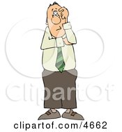 Poster, Art Print Of Perplexed Businessman Thinking About Something
