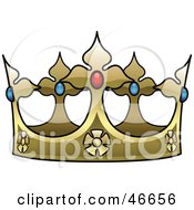 Clipart Illustration Of An Ornate Golden Kings Crown