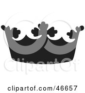 Clipart Illustration Of A Black Herald Crown Silhouette With Cross Patterns
