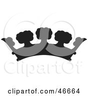 Clipart Illustration Of A Small Black Herald Crown
