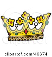 Poster, Art Print Of Kings Crown With Rubies Pearls And Emeralds