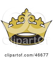 Clipart Illustration Of A Golden Kings Crown Band