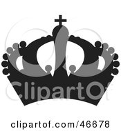 Clipart Illustration Of A Black Balloon Herald Crown Silhouette