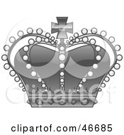 Poster, Art Print Of Beaded Gray Royal Kings Crown With Jewels