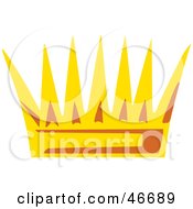 Clipart Illustration Of A Spiked Golden Kings Crown