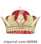 Poster, Art Print Of Red And Gold Kings Crown