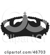 Clipart Illustration Of A Black Silhouetted Balloon Herald Crown