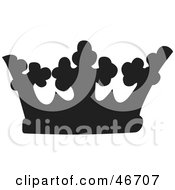 Clipart Illustration Of A Black Cross Patterned Herald Crown