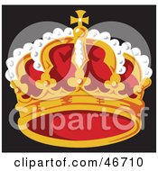 Poster, Art Print Of Gold Red And White Kings Crown