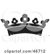 Clipart Illustration Of A Simple Black Herald Crown