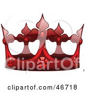 Clipart Illustration Of An Ornate Red Kings Crown