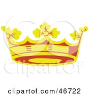 Clipart Illustration Of A Yellow And Red Kings Crown