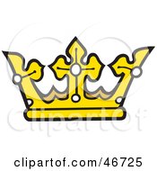 Clipart Illustration Of A Pearl And Cross Kings Crown