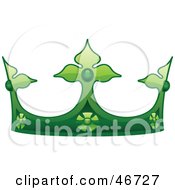 Clipart Illustration Of An Ornate Green Kings Crown