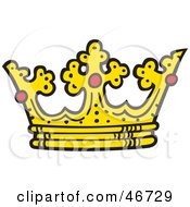 Clipart Illustration Of A Golden Kings Crown With Rubies
